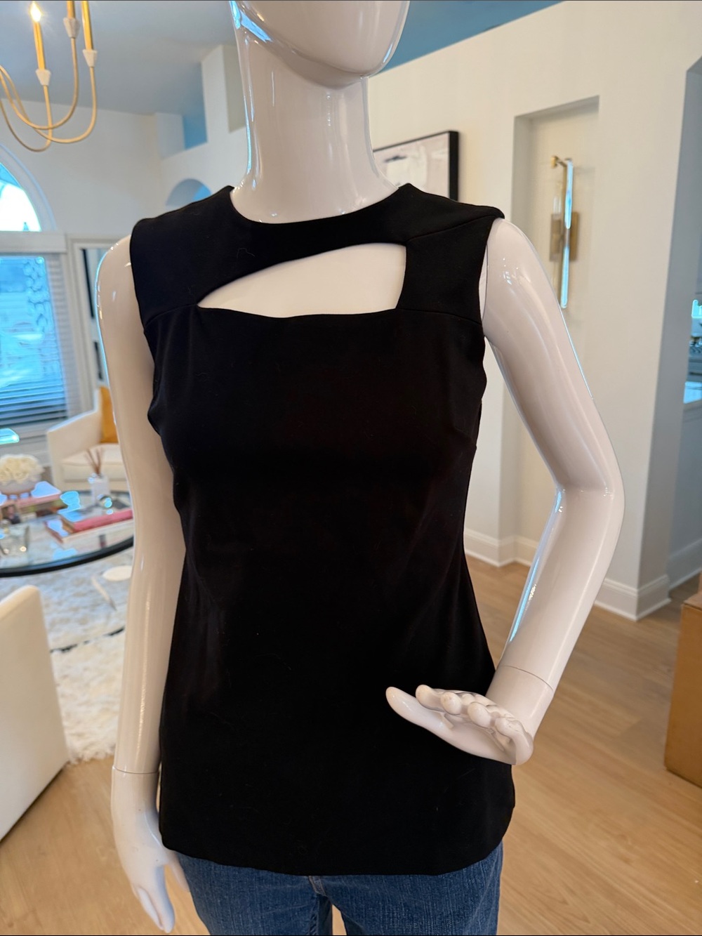 G.I.L.I. Black Sleeveless Cutout Top